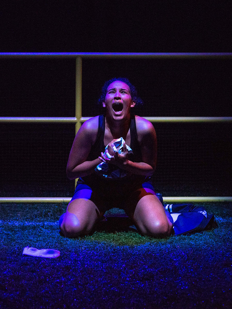 Kaylene Howard as 00 in a scene from PCPA's production of 'The Wolves'